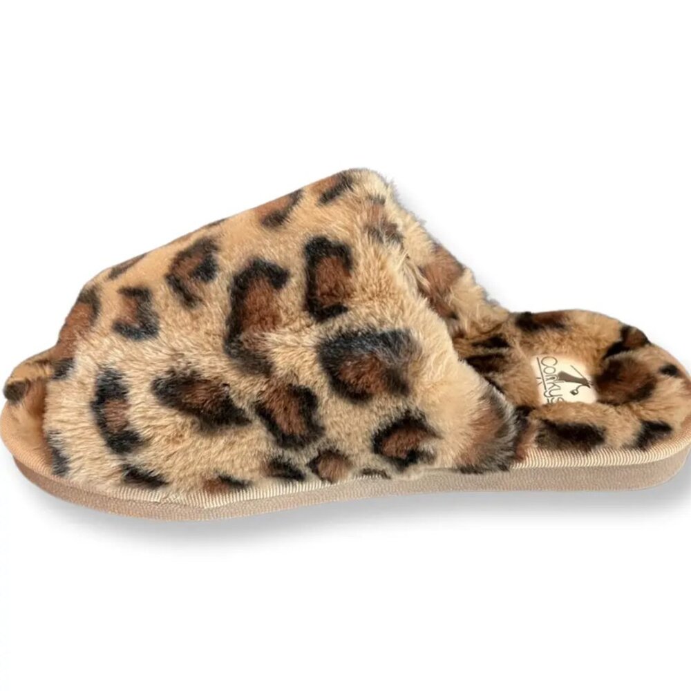 New Corkys Scoop leopard Slippers
